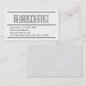 Carte de visite simple moderne de neurologie (Devant / Derrière)