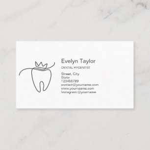 Carte De Visite Simple moderne dentiste Dentiste Dentelle blanchis