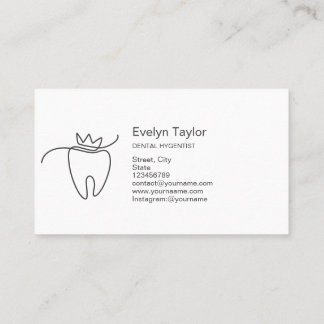 Carte De Visite Simple moderne dentiste Dentiste Dentelle blanchis