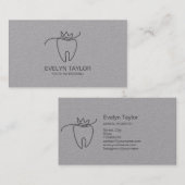 Carte De Visite Simple moderne dentiste Dentiste Dentelle blanchis (Devant / Derrière)