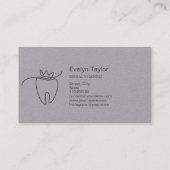 Carte De Visite Simple moderne dentiste Dentiste Dentelle blanchis (Dos)