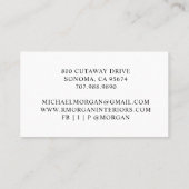 Carte De Visite Simple moderne Design d'intérieur (Dos)