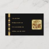 Carte de visite simple moderne d'étudiant de (Dos)