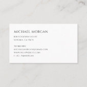 Carte De Visite Simple Moderne Écriture Avocat Entreprise (Dos)