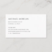 Carte De Visite Simple Moderne Écriture Avocat Entreprise (Dos)