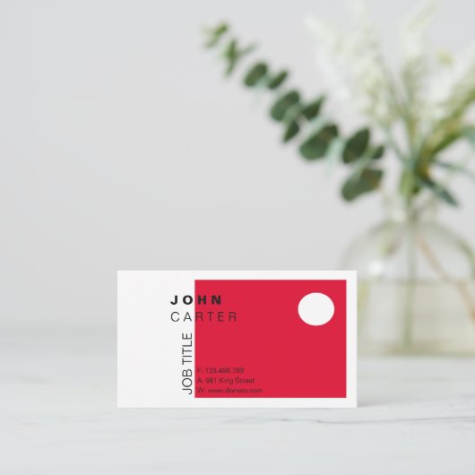 Carte De Visite Simple moderne élégant de conception (Debout devant)