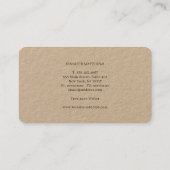 Carte De Visite Simple, moderne, élégant Linge de Cuir Brown (Dos)