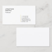 Carte De Visite Simple moderne élégant professionnel blanc Or (Devant / Derrière)