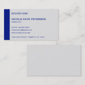 Carte De Visite Simple moderne élégant Reflex Blue Consultant (Devant / Derrière)