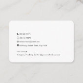 Carte De Visite Simple moderne élégant réseau or code QR (Dos)