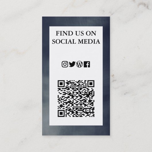 Carte De Visite Simple moderne élégant Taco Black Chalkboard (Dos)