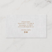 Carte De Visite Simple moderne, élégante Grey Beauté Professionnel (Dos)