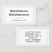 Carte De Visite Simple, moderne et élégant avec bordure de ligne (Devant / Derrière)