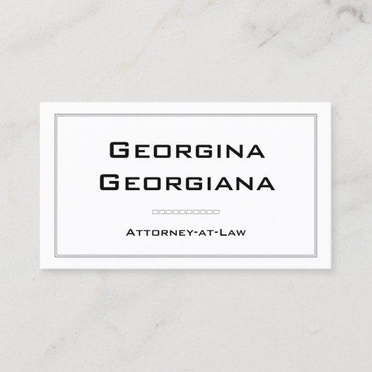 Carte De Visite Simple, moderne et élégant avec bordure de ligne (Devant)