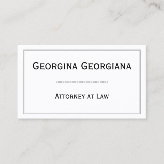 Carte De Visite Simple, moderne et élégant avec séparateur de (Devant)