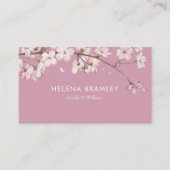 Carte De Visite Simple Moderne Fleur Rose (Devant)