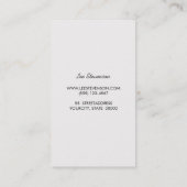 Carte De Visite Simple Moderne Gris Design en bois (Dos)