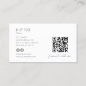 Carte De Visite Simple moderne Gris Professionnel (Dos)