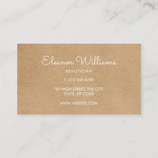 Carte De Visite Simple moderne Hello Russe Kraft (Dos)