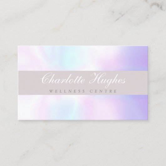 Carte De Visite Simple Moderne Iridescent (Devant)