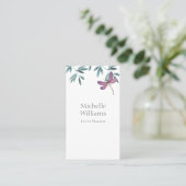 Carte De Visite Simple moderne jardin verdure Dragonfly botanique (Debout devant)