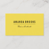 Carte De Visite Simple moderne jaune (Devant)