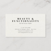 Carte De Visite Simple moderne lin beige doux élégant logo de bran (Dos)