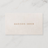 Carte De Visite Simple, moderne, Linge de lit beige clair Professi (Devant)