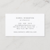 Carte De Visite Simple Moderne Lumière Holographique Profession de (Dos)