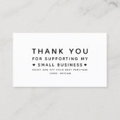 Carte De Visite Simple moderne Merci d'entreprise QR Code Sociales (Dos)