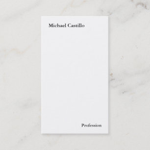 Carte De Visite Simple Moderne Minimaliste Noir Blanc Élégant Pro
