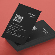 Simple moderne minimaliste noir blanc QR Code