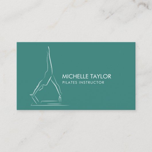 Carte De Visite Simple moderne minimaliste Pilates Fitness (Devant)