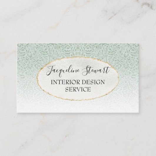 Carte De Visite Simple, moderne, Mint Elegant Retro Professional (Devant)