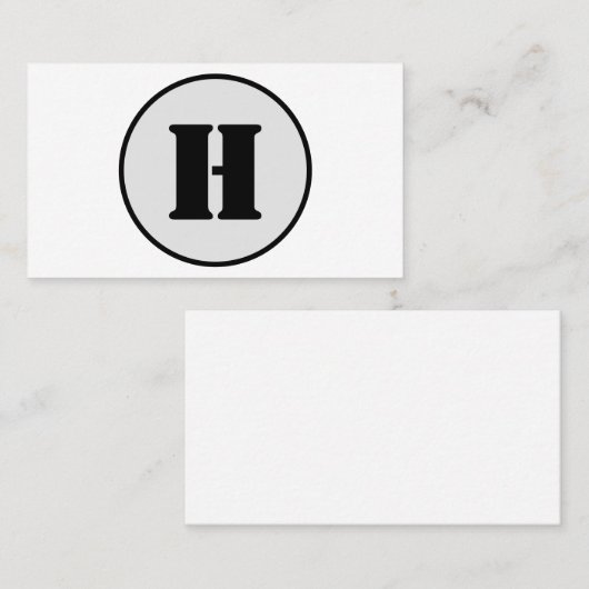 CARTE DE VISITE SIMPLE MODERNE MODERNE MONOGRAM ÉLÉGANT CHIC STYLE (Devant / Derrière)