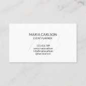 Carte De Visite Simple Moderne Monogramme professionnel Squa métal (Dos)