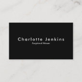 Carte De Visite Simple moderne Noir blanc (Devant)