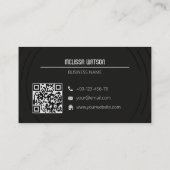 Carte De Visite Simple moderne noir & blanc frais (Dos)