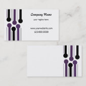 Carte De Visite Simple moderne noir et violet (Devant / Derrière)