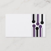 Carte De Visite Simple moderne noir et violet (Dos)