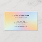 Carte De Visite Simple Moderne Pastel Ombre (Dos)