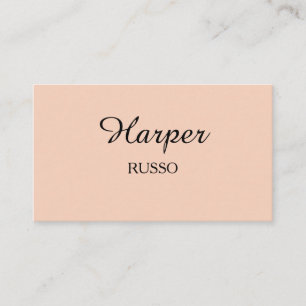 Carte de visite simple moderne Peach Flan