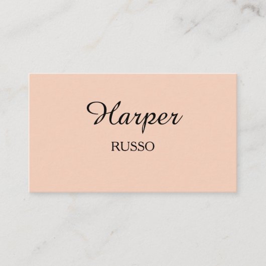 Carte de visite simple moderne Peach Flan (Devant)