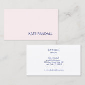 Carte De Visite Simple moderne Pink Beauty Professionnel (Devant / Derrière)