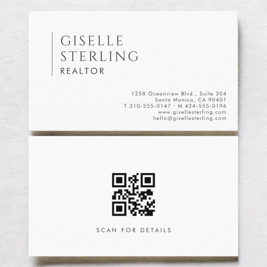 Carte de visite simple moderne pour agent immobili