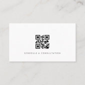Carte de visite simple moderne pour avocat avec QR (Dos)