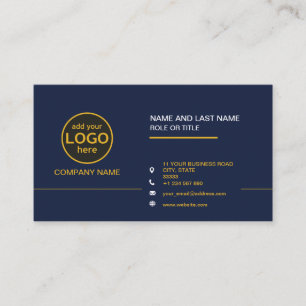 Carte De Visite Simple moderne Professional Dark Color ajouter Log