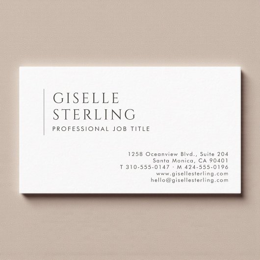 Carte De Visite Simple Moderne Professionnel