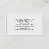 Carte De Visite Simple moderne professionnel bleu océan (Dos)