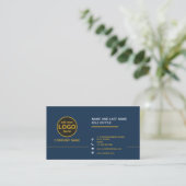 Carte De Visite Simple Moderne Professionnel Bus de couleur foncée (Debout devant)